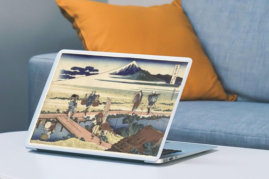 Sticker pour ordinateur portable - 15,6 pouces - Nakahara dans la province de Sagami - Peinture de Katsushika Hokusai