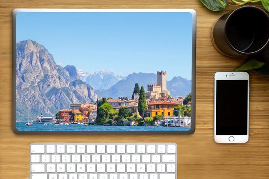 Autocollant pour ordinateur portable - 15,6 pouces - Lac de Garde - Berg - Ville - 36x27,5cm - Autocollants pour ordinateur portable - Skin pour ordinateur portable - Housse