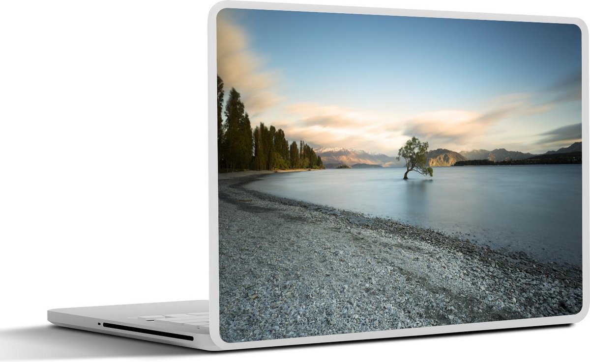 Afbeelding van product SleevesAndCases  Laptop sticker - 15.6 inch - Meer - Boom - Steen