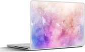 Laptop sticker - 10.1 inch - Waterverf - Roze - Blauw - Tint - 25x18cm - Laptopstickers - Laptop skin - Cover