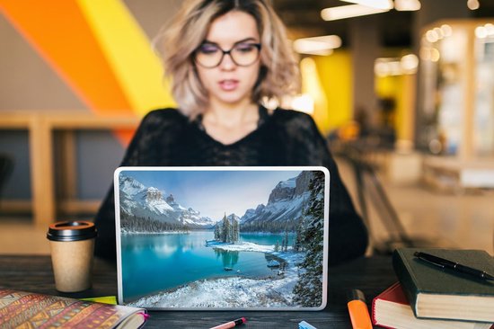 Sticker ordinateur portable - 11,6 pouces - Paysage - Neige - Hiver - Water - Berg