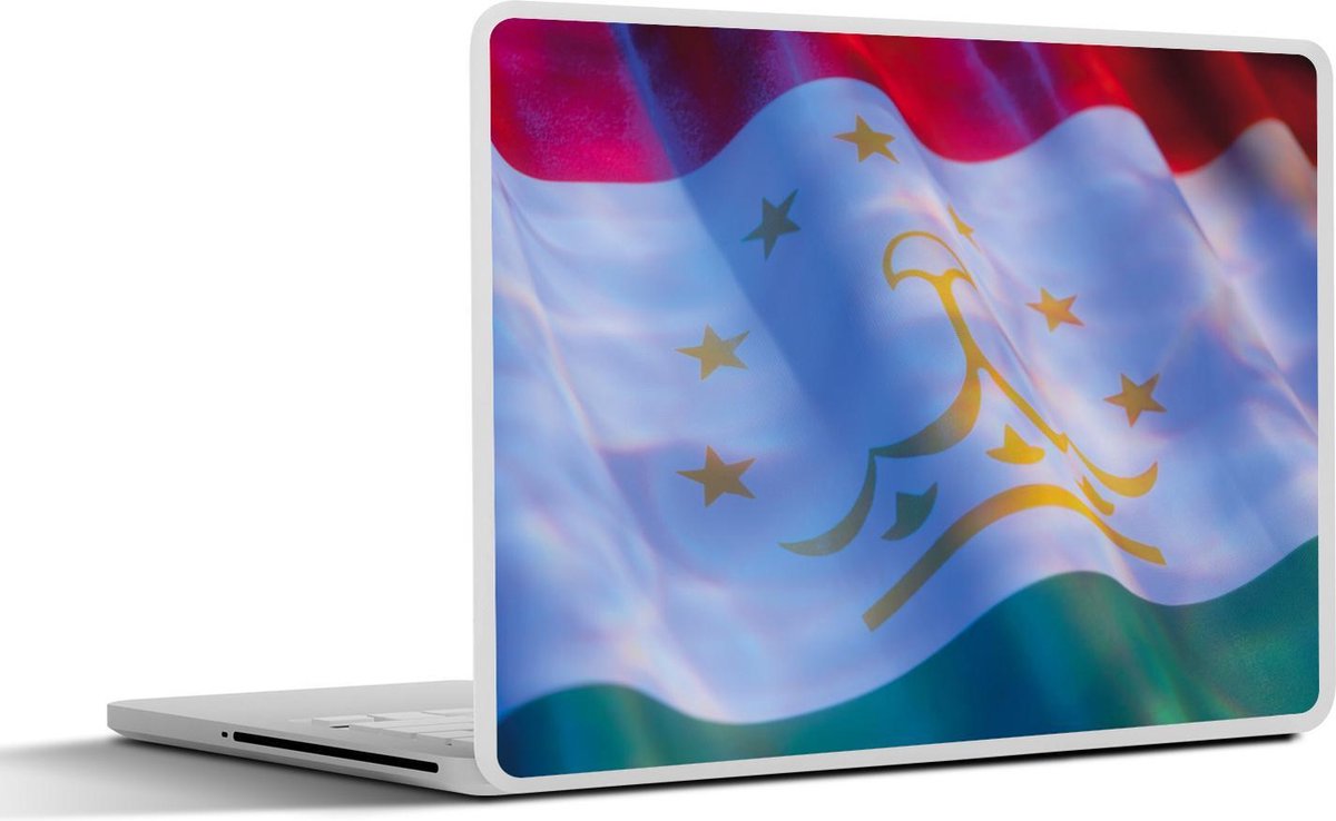 Afbeelding van product SleevesAndCases  Laptop sticker - 12.3 inch - Close-up van de vlag van Tadzjikistan