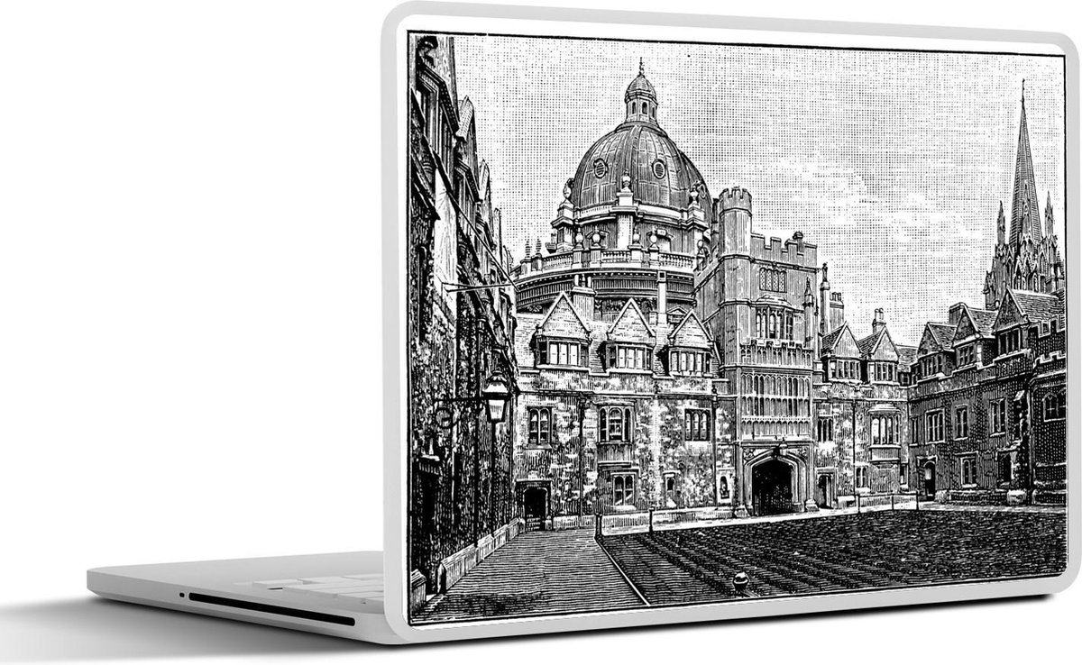 Afbeelding van product SleevesAndCases  Laptop sticker - 10.1 inch - Een vintage tekening van de universiteit Oxford
