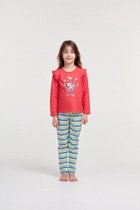 Woody pyjama meisjes/dames - fuchsia - octopus - 211-1-PLG-S/439 - maat 128