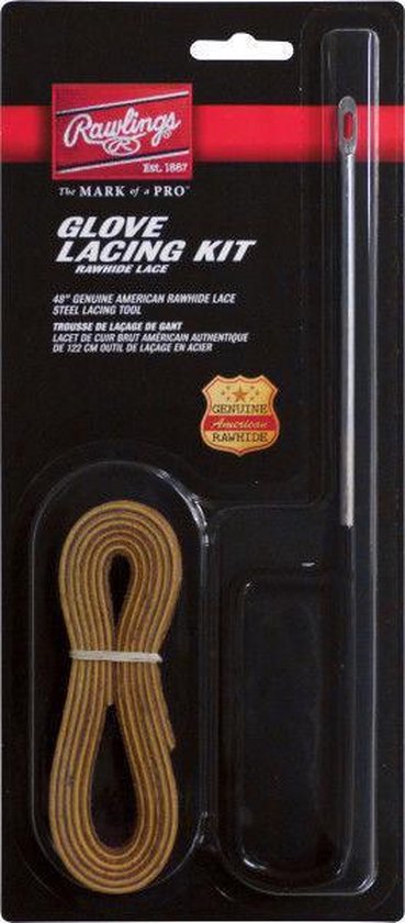 Foto: Rawlings reparatieset basebalhandschoen met naald tan