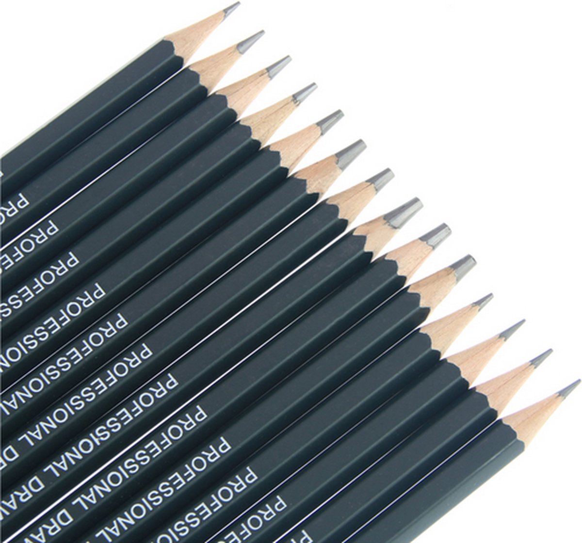 Pencils Lot de 14 crayons à dessin professionnels 6H-12B 
