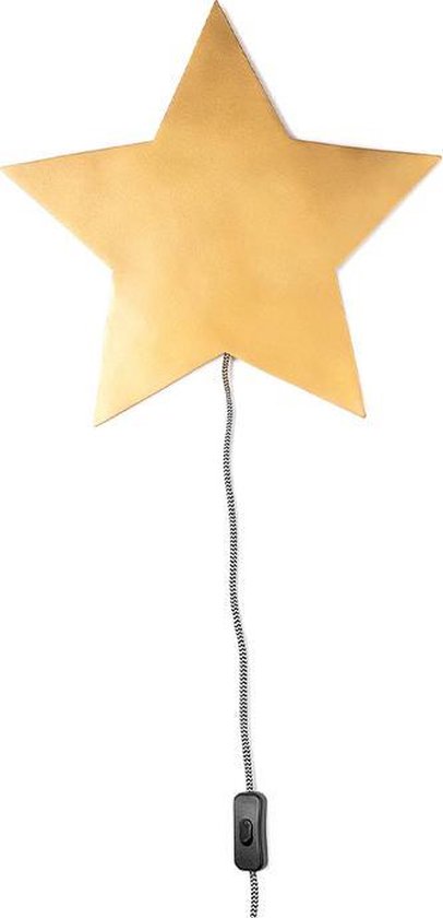 Kidsdepot wandlamp ster - HanglampenLampen - metaal - 36 centimeter x 35 centimeter