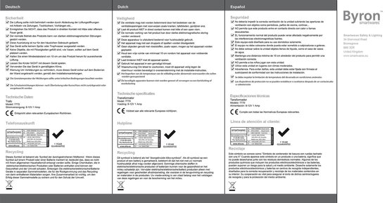 Byron 7770 bedrade DIN rail transformator - Wit - 8 V / 1 amp — afbeelding 3
