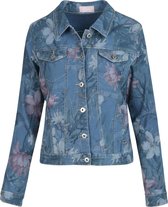 Cassis - Female - Jeansjasje met bloemenprint  - Denim