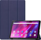 Tablet hoes geschikt voor Lenovo Tab K10 (10.3 Inch) - Tri-Fold Book Case - Donker Blauw
