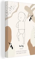 Canvas Schilderij Baby definitie - Woordenboek - Geboorte - Quotes - Spreuken - 20x30 cm - Wanddecoratie