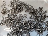 Splitring enkel mix, 50 gram, zilverkleur