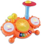 drumstel met microfoon Baby Drum 30,5 cm oranje