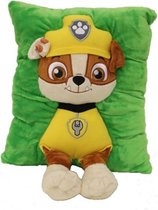 kussen Paw Patrol junior 26 x 38 polyester groen