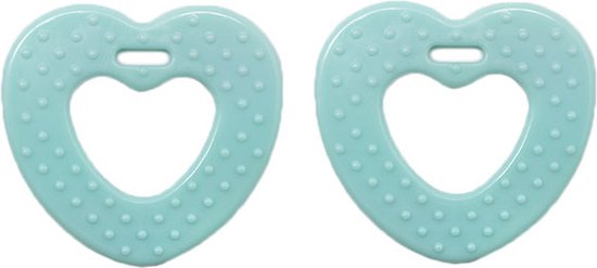 Durable - Bijtring - Hart met noppen - Mint