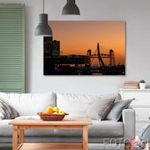 Serie Rotterdam - Foto 7 | "Havengezicht vanaf Kralingen" | Rene Schuite | 90 x 60cm | Foto op helder plexiglas | Blind ophangsysteem