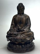 Amitabha Boeddha in de kleur oud bruin