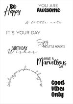 Sizzix Clear stamps - Everyday sentiments #2 - 9 stuks