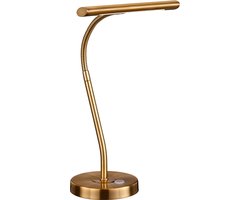 LED Bureaulamp - Torna Curty - 4W - Warm Wit 3000K - Dimbaar - Rond - Oud Brons - Aluminium