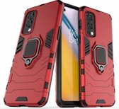 Ring KickStand Back Cover - OnePlus Nord 2 Hoesje - Rood