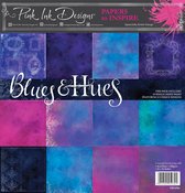 Pink Ink Designs Papier - Blues & hues - 24 vellen - 12 designs - 30,5x30,5cm