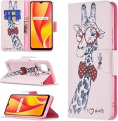 Voor OPPO Realme C15/C12/C25 Gekleurd Tekenpatroon Horizontale Flip Lederen Case met Houder & Kaartsleuven & Portemonnee (Herten)