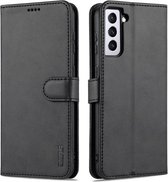 Voor Samsung Galaxy S21 5G AZNS Huid Voelen Kalf Textuur Horizontale Flip Lederen Case met Kaartsleuven & Houder & Portemonnee (Zwart)