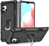 Voor Samsung Galaxy A32 5G Cool Armor PC + TPU Shockproof Case met 360 Graden Rotatie Ring Houder (Zwart)