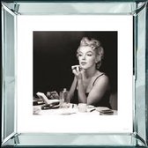 50 x 50 cm - Spiegellijst met prent - Marilyn Monroe - prent achter glas