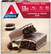 Atkins | Protein Bar | Cookies & Creme Bar | 5 x 48g | Snel afvallen zonder poespas!