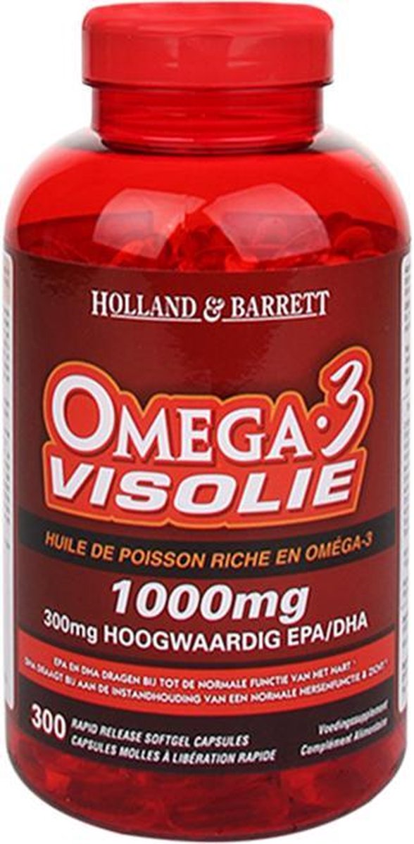 Holland & Barrett Omega 3 Visolie 1000mg 300 Capsules | bol.com