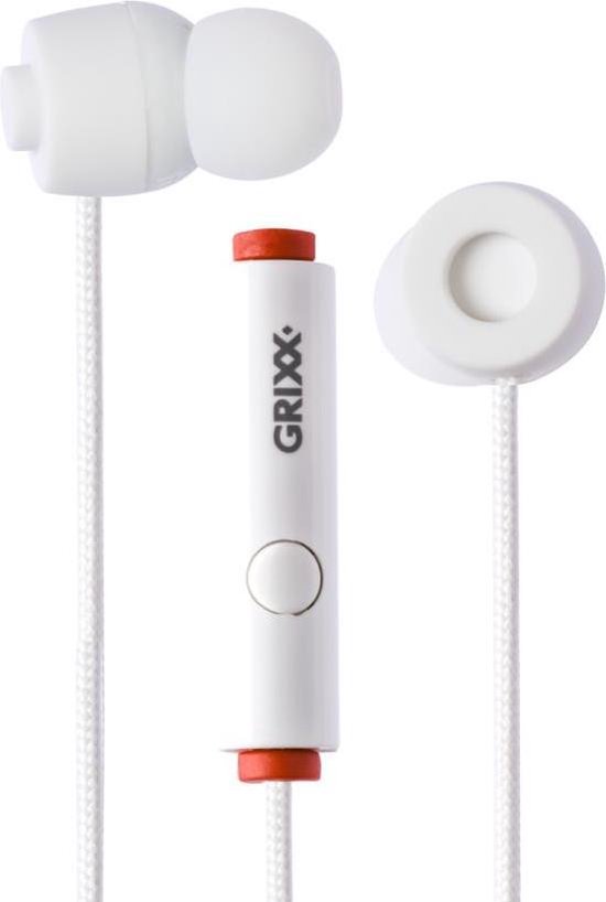Grixx Optimum In-Ear oordopjes - 10mm Driver - Microfoon - Wit | bol.com
