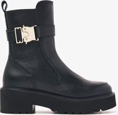 VIA VAI Bobbi Moss Enkellaarsjes dames - Zwart - Maat 40