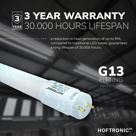 25x LED T8 tube 150 cm 24 Watt 2640lm 4000K Sans scintillement avec démarreur