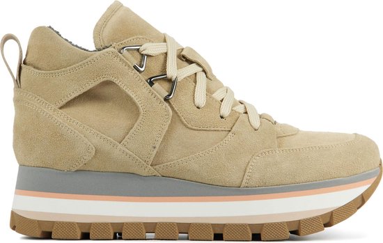 JANET \u0026 JANET Vrouwen Leren Hoge sneakers / Damesschoenen 02052 - Beige -  Maat 39 | bol.com