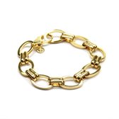 Armband Luxury Chain Goud | 18 karaat gouden plating | Messing | Schakelarmband - 21 cm | Buddha Ibiza