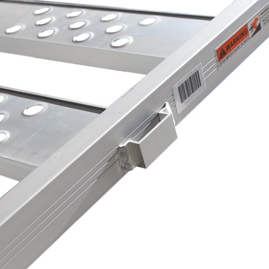 Datona® - Aluminium oprijplaat inhaakbaar - 195 cm (2 stuks)