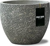 MA'AM Luna - bloempot - rond - 30x25 - mos groen - vorstbestendig - stoere plantenpot - industrieel