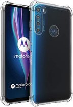 Motorola Moto One Fusion Plus - Anti Shock Silicone Bumper Hoesje - Transparant