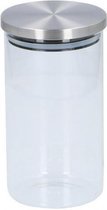 Medina Voorraadpot 0,95 Liter Zilver/Transparant Glas