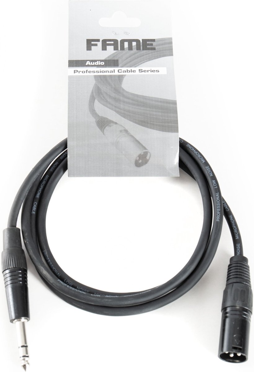 MUSIC STORE microkabel Platinum XLRm/jack. Symmetrisch, 1,5m - Microfoonkabel