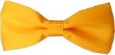 Gele verkleed vlinderstrikje 12 cm voor dames/heren - Geel thema verkleedaccessoires/feestartikelen - Vlinderstrikken/vlinderdassen met elastieken sluiting