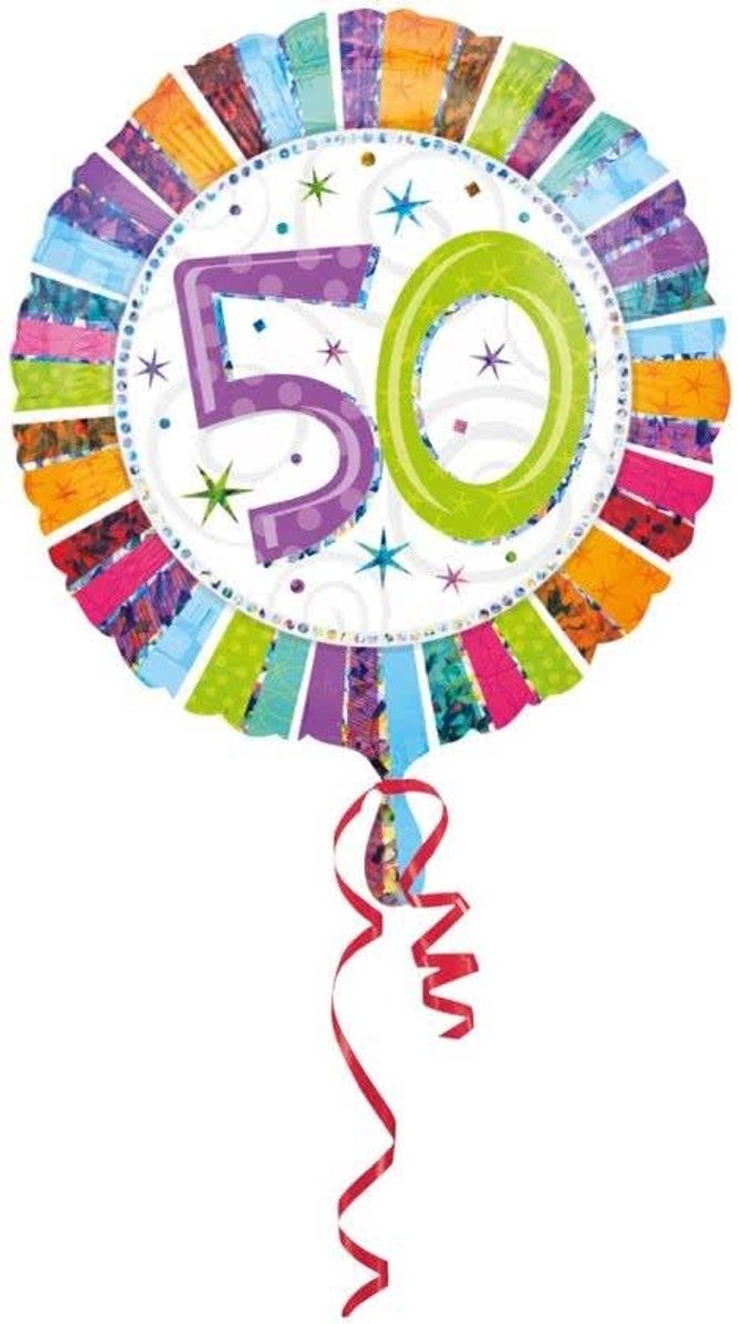 Anagram - Folieballon - Radiant - 50 Jaar - Zonder vulling - 43cm