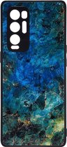 Shop4 - Oppo Find X3 Neo Hoesje - Harde Back Case Marmer Kleurrijk