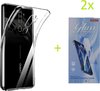 Etui Oppo Find X2 Neo Etui souple en silicone TPU transparent + Protecteur d'écran en Tempered Glass 2X