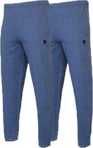 2-Pack Donnay Joggingbroek rechte pijp dunne kwaliteit - Sportbroek - Heren - Maat XL - Donkerblauw gemeleerd