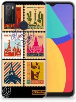 GSM Hoesje Alcatel 1S (2021) Trendy Telefoonhoesjes Postzegels