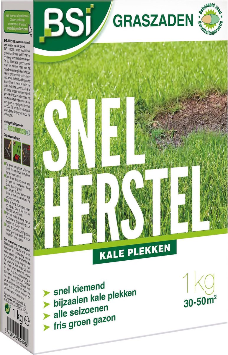 BSI - Graszaad Snel Herstel – 1 kg voor 50 m² | Snelle Kieming | Professionele Kwaliteit
