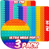 Ultrasativa® 3 Pack Pop It XL -30X30 -20X20 -Fidget Toys -Tiktok Trend