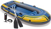 - Opblaasboot - Opblaasboot met peddels - Peddels - Geel/blauw - 295 x 137 x 43 cm